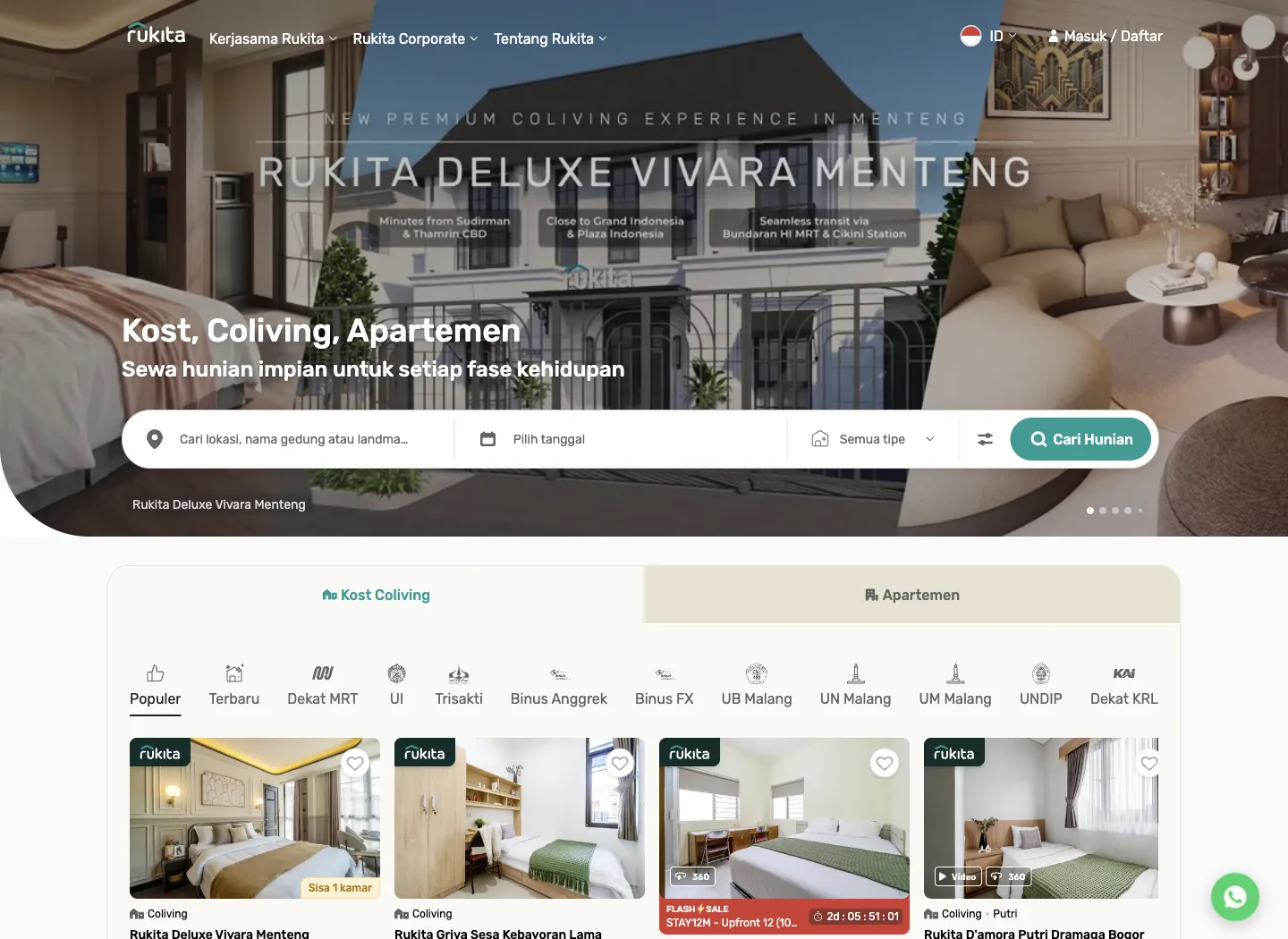 rukita.co, the coliving platform at Rukita